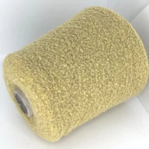 yellow-boucle-wool-yarn-on-cone-knitting