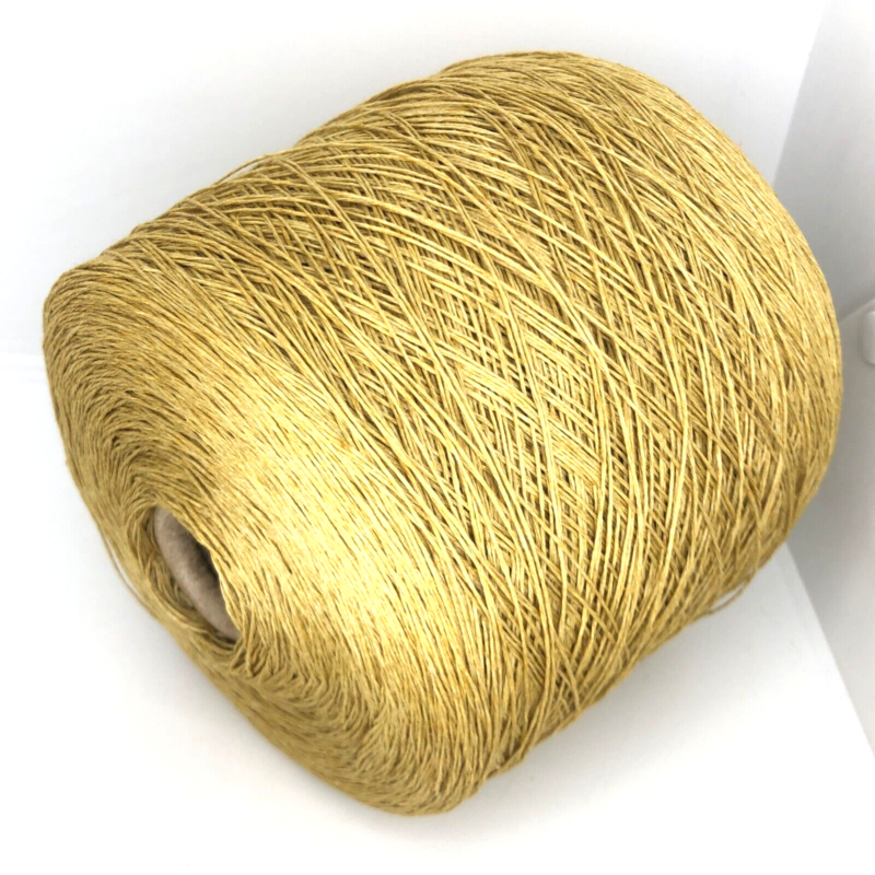 gold-yellow-9-plies-loro-piana-linen-yarn-on-cone-online-shopping