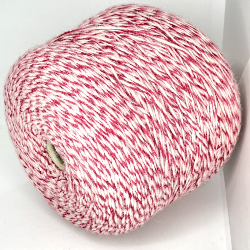 pink-white-merino-wool-worsted-weight-yarn-on-cone