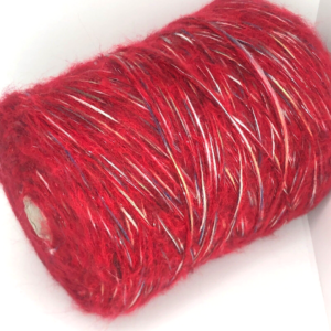 red-mohair-fluffy-worsted-weight-yarn-on-cone-knitting