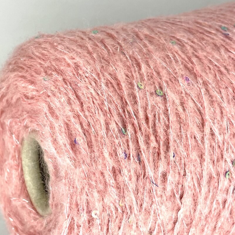 pink-mohair-silk-sequin-paillettes-yarn-on-cone-knitting-craft