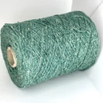 electric-green-merino-wool-silk-tweed-cone-yarn-knitting