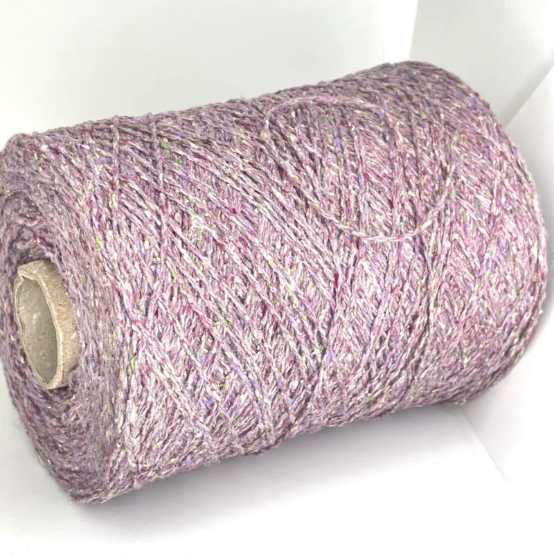 lilac-purple-merino-wool-silk-tweed-cone-yarn-knitting