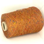 orange-tweed-yarn-cone-silk-merino-wool-knitting