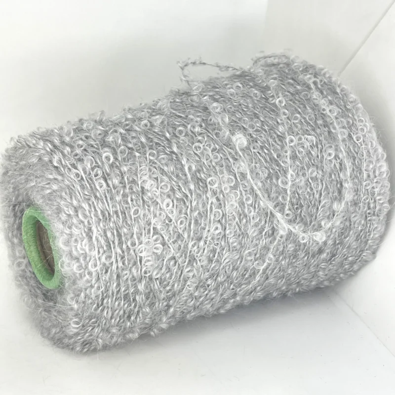 gray-kid-silk-mohair-boucle-yarn-cone-knitting